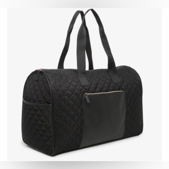 Vintage Womens DSW QUILTED WEEKENDER Duffle Bag Black Limited Tote Kors Coach Lv - Picture 14 of 16